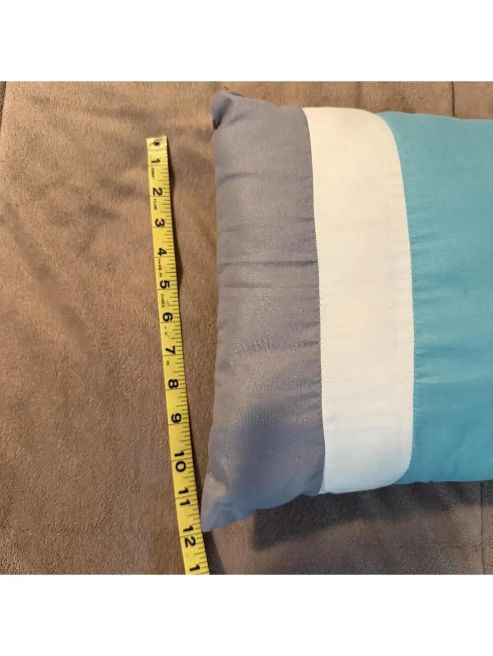Decorative Rectangular aqua white gray Throw Pillow Cushion